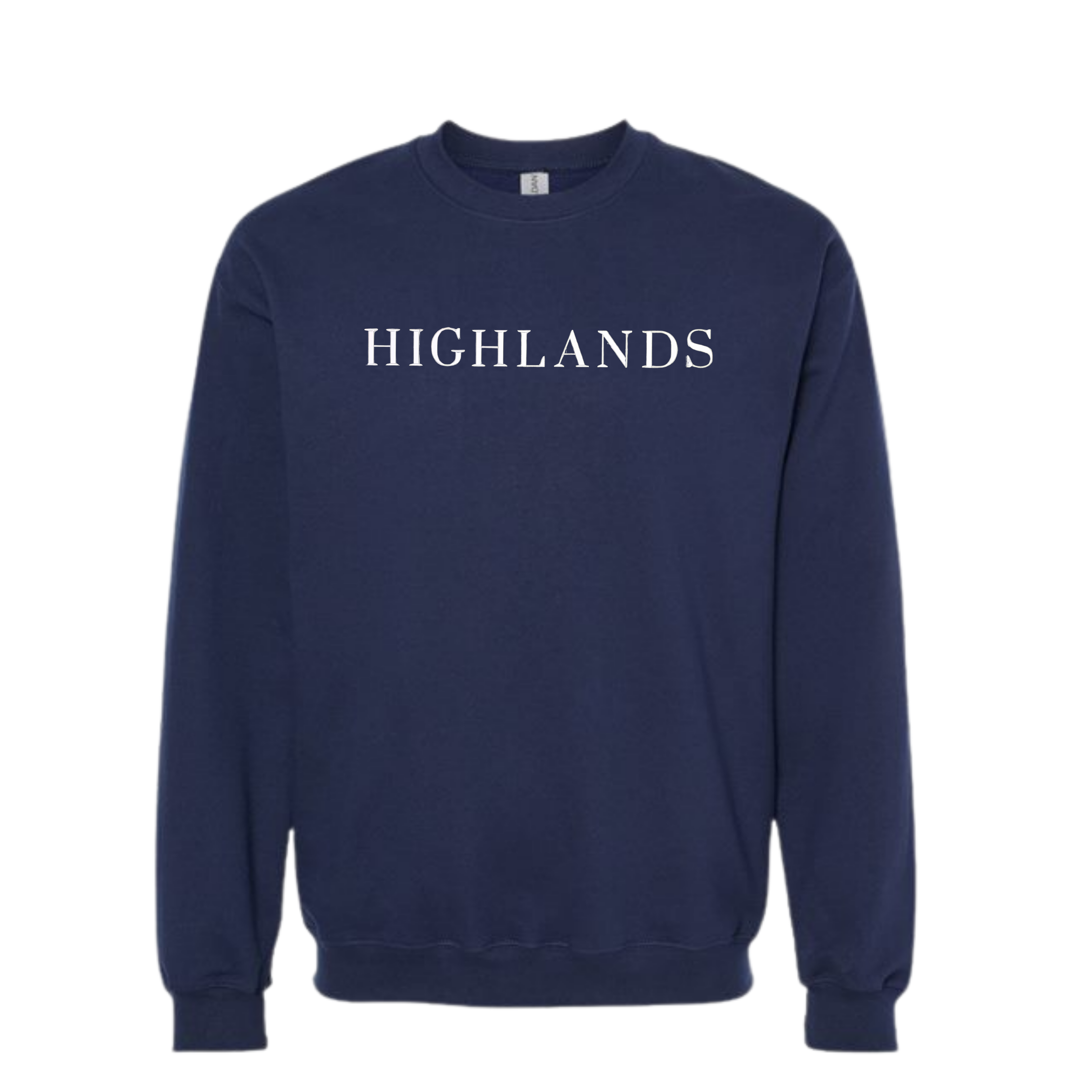 Highlands White Screen Print Crewneck