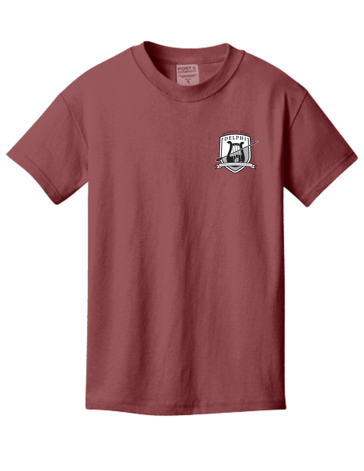 House Crest on Garment Dyed T