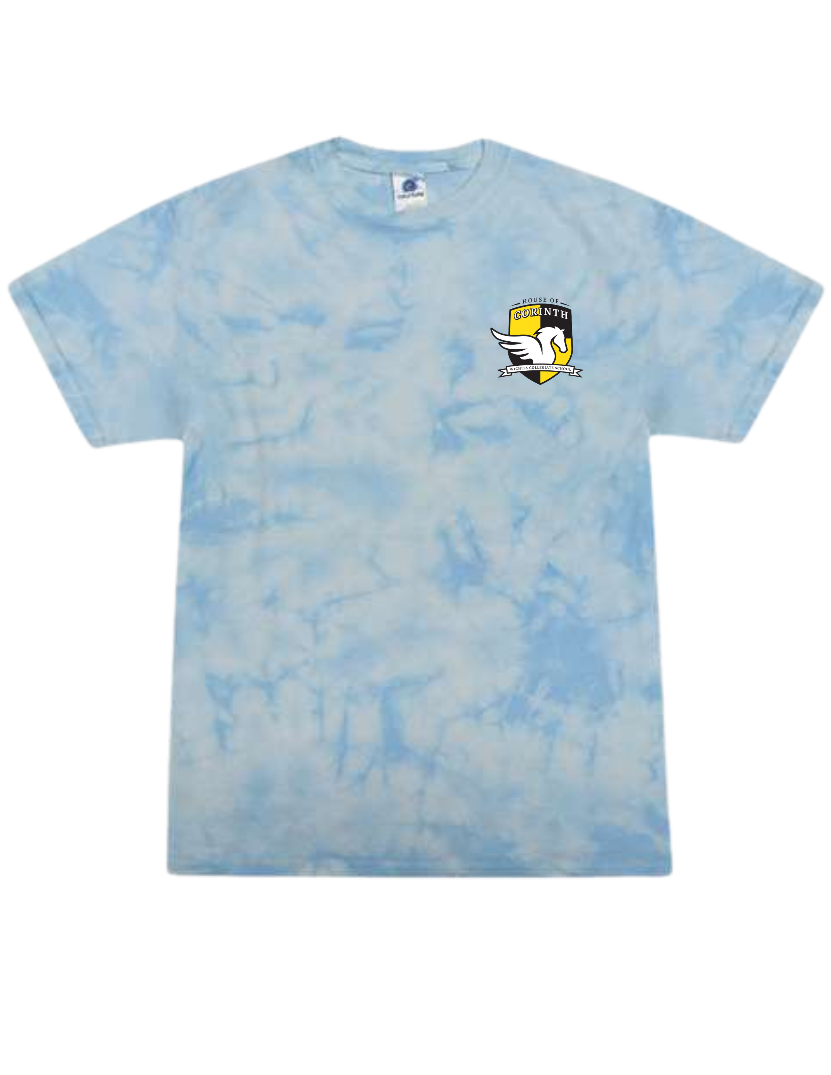 House Crest on Blue Tye-Dye T