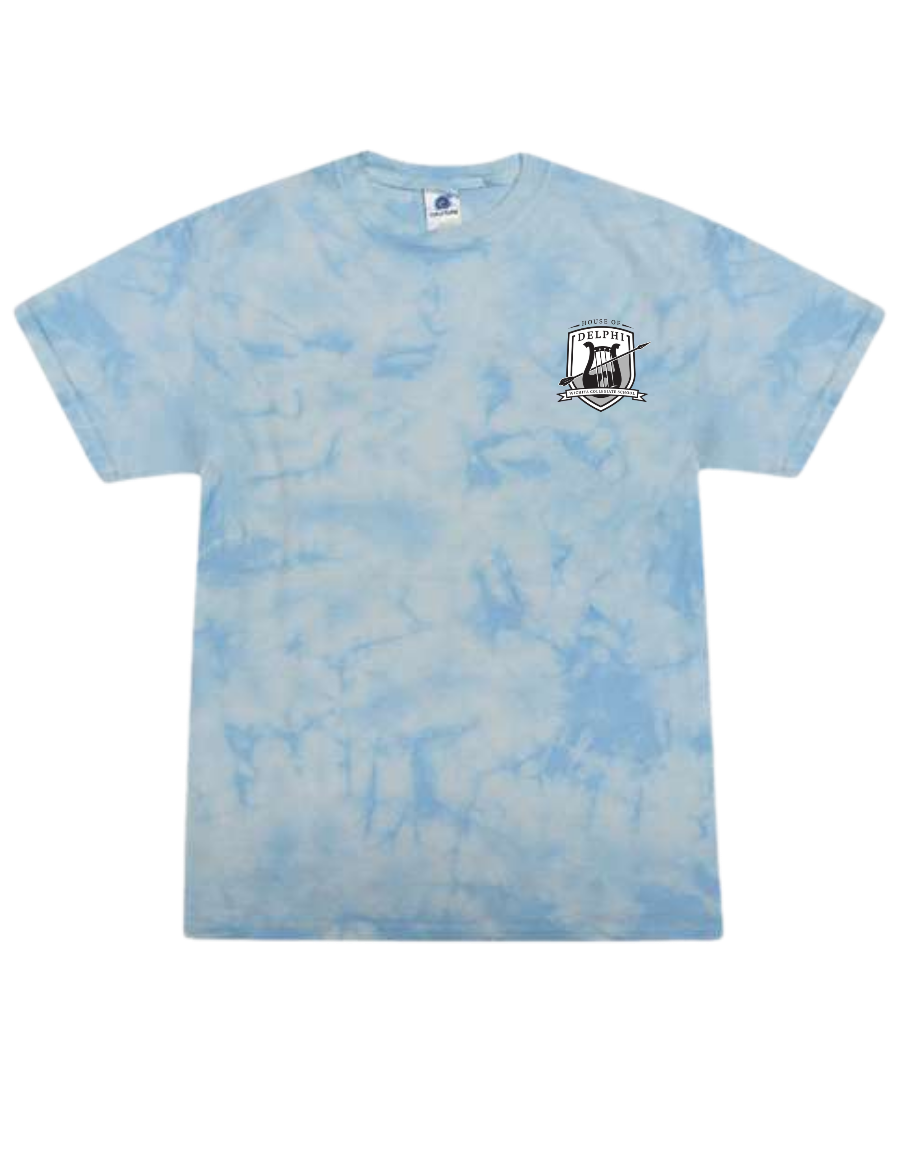 House Crest on Blue Tye-Dye T