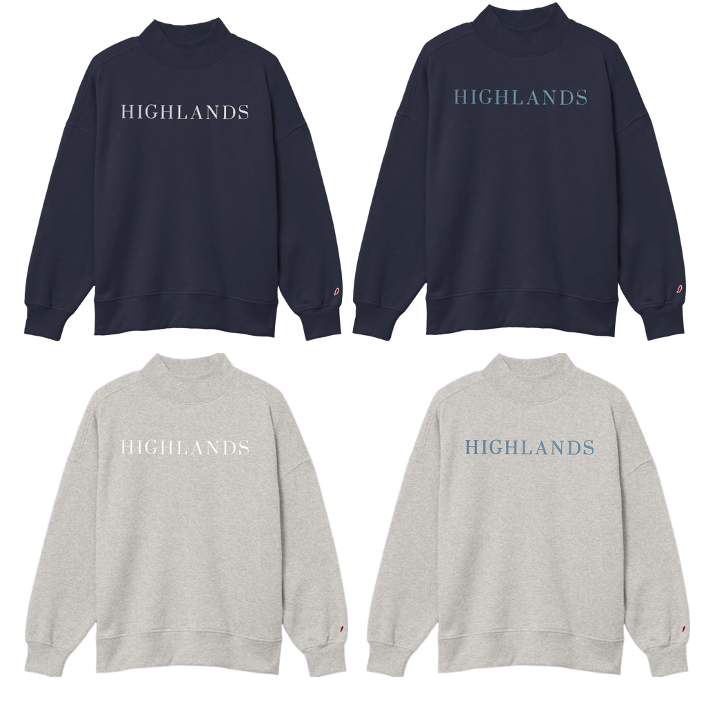 Highlands Embroidered Mockneck