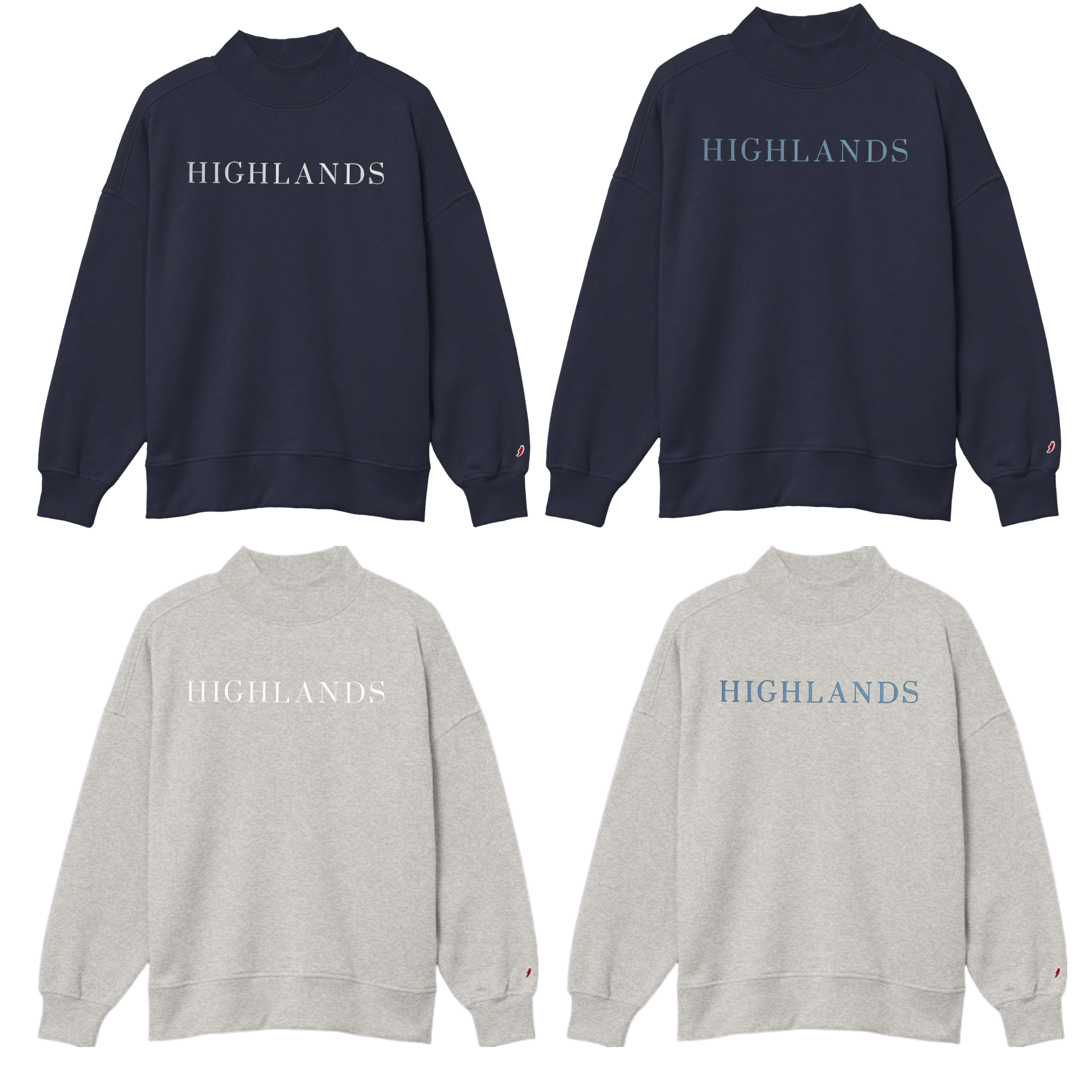 Highlands Embroidered Mockneck
