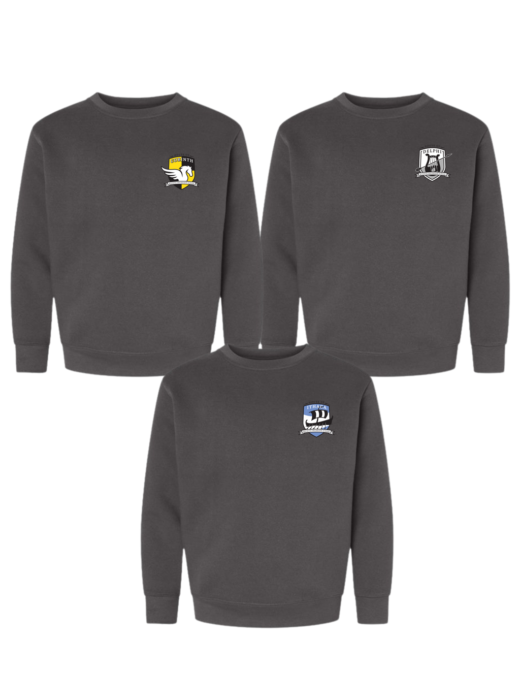 House Crest on Grey Sweatshirt
