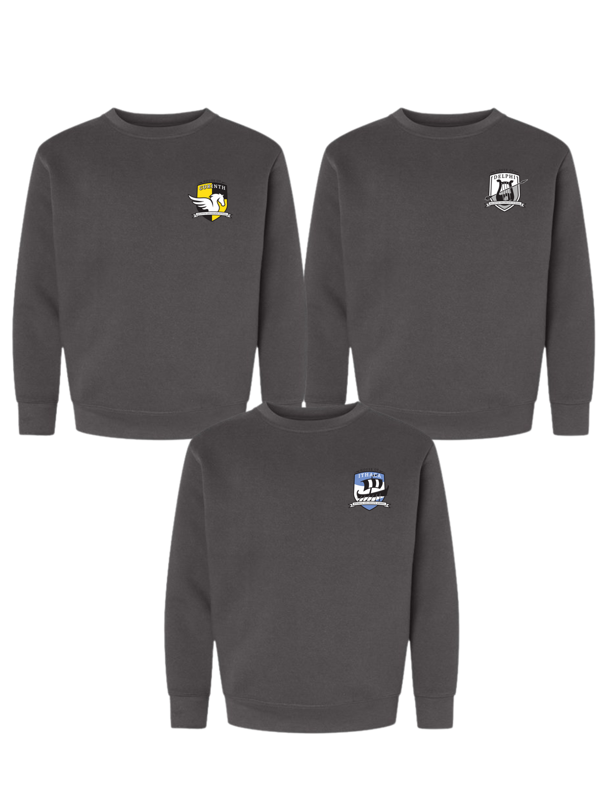 House Crest on Grey Sweatshirt