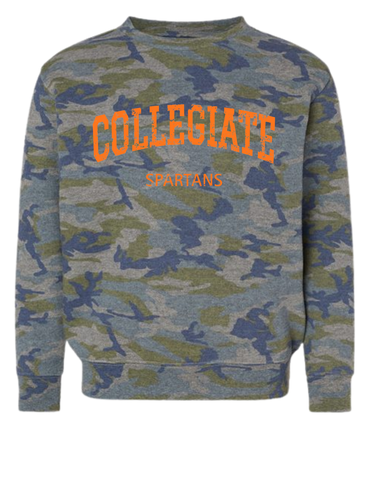 Collegiate Spartans Camo Crewneck