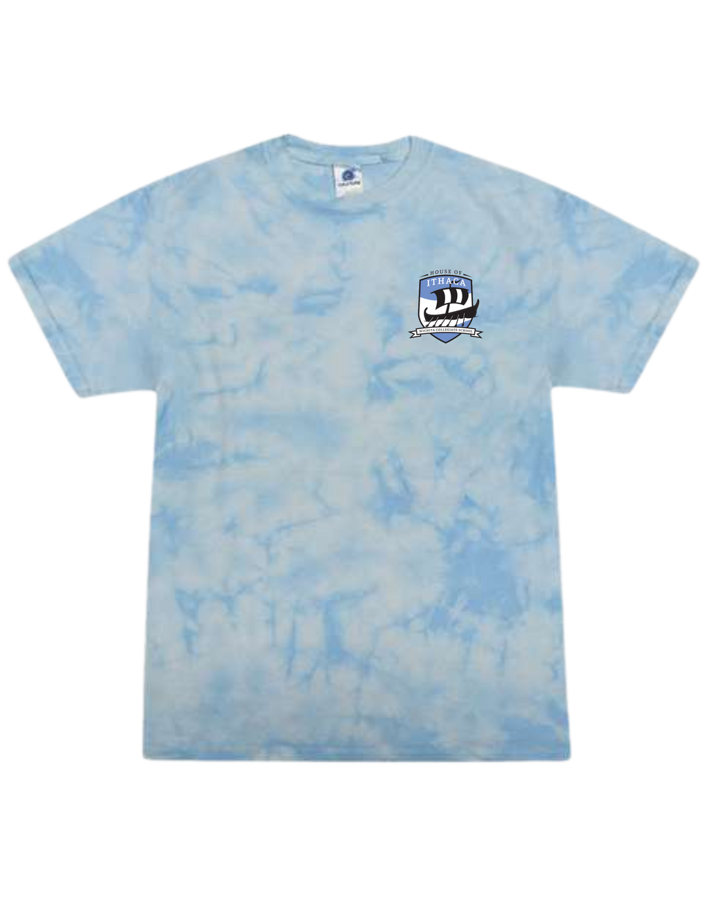 House Crest on Blue Tye-Dye T