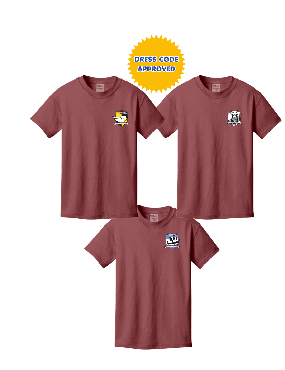 House Crest on Garment Dyed T